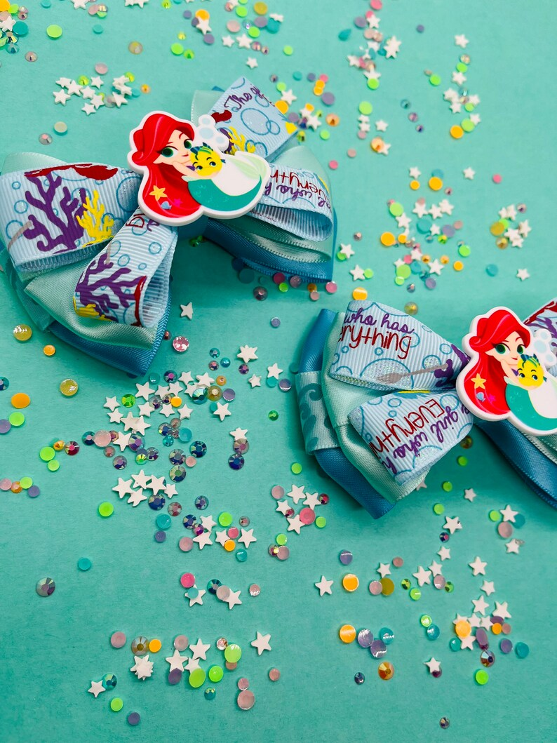 Mermaid Inspired Hair Bow