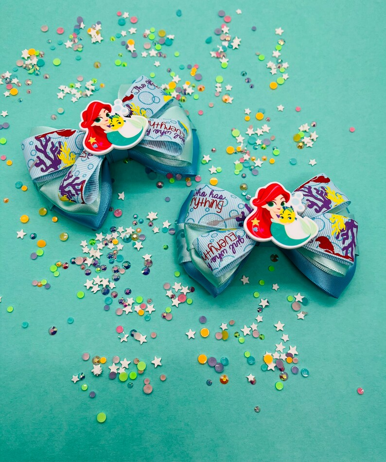 Mermaid Inspired Hair Bow