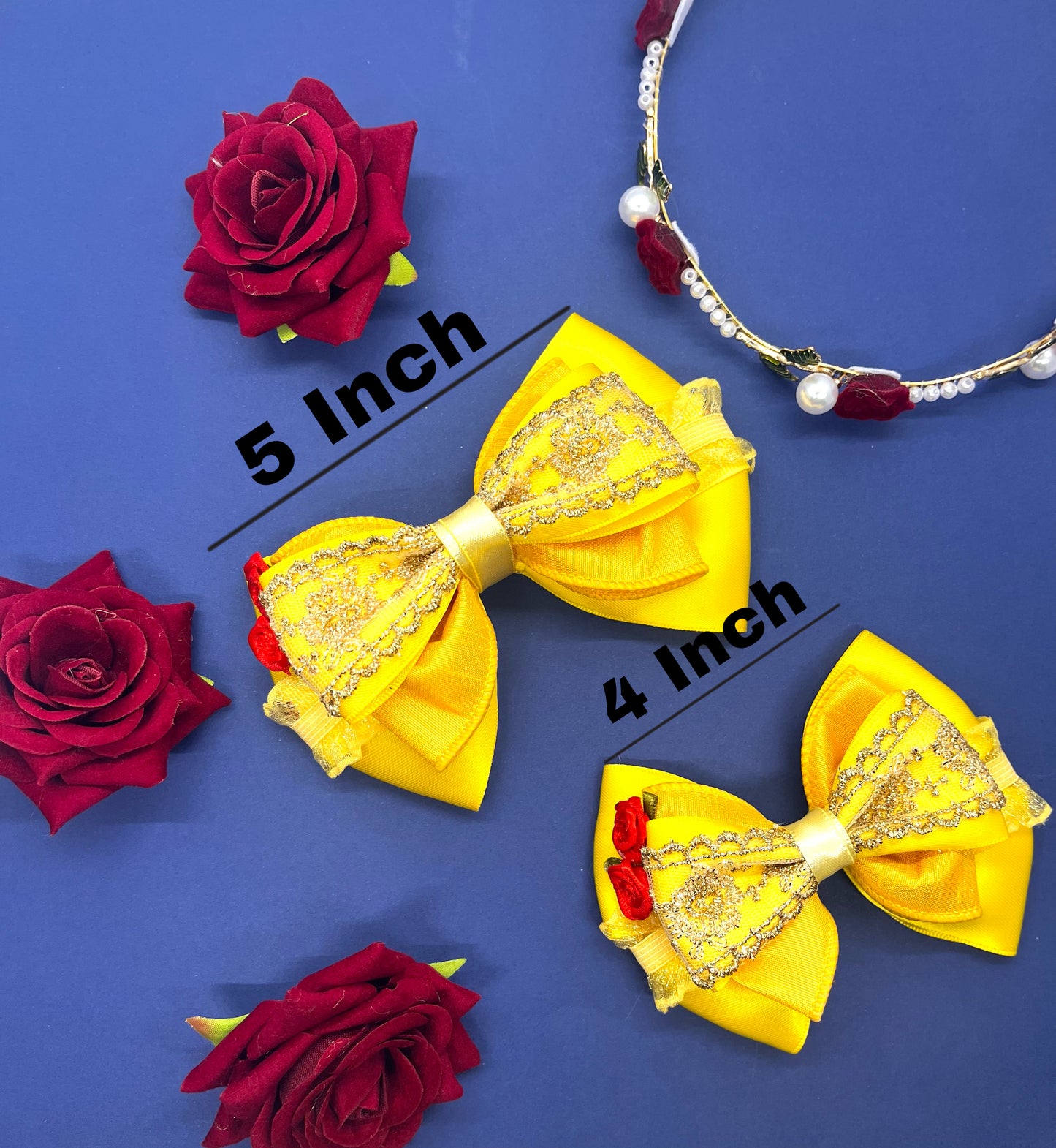 Rose Princess Inspired Hair Bow