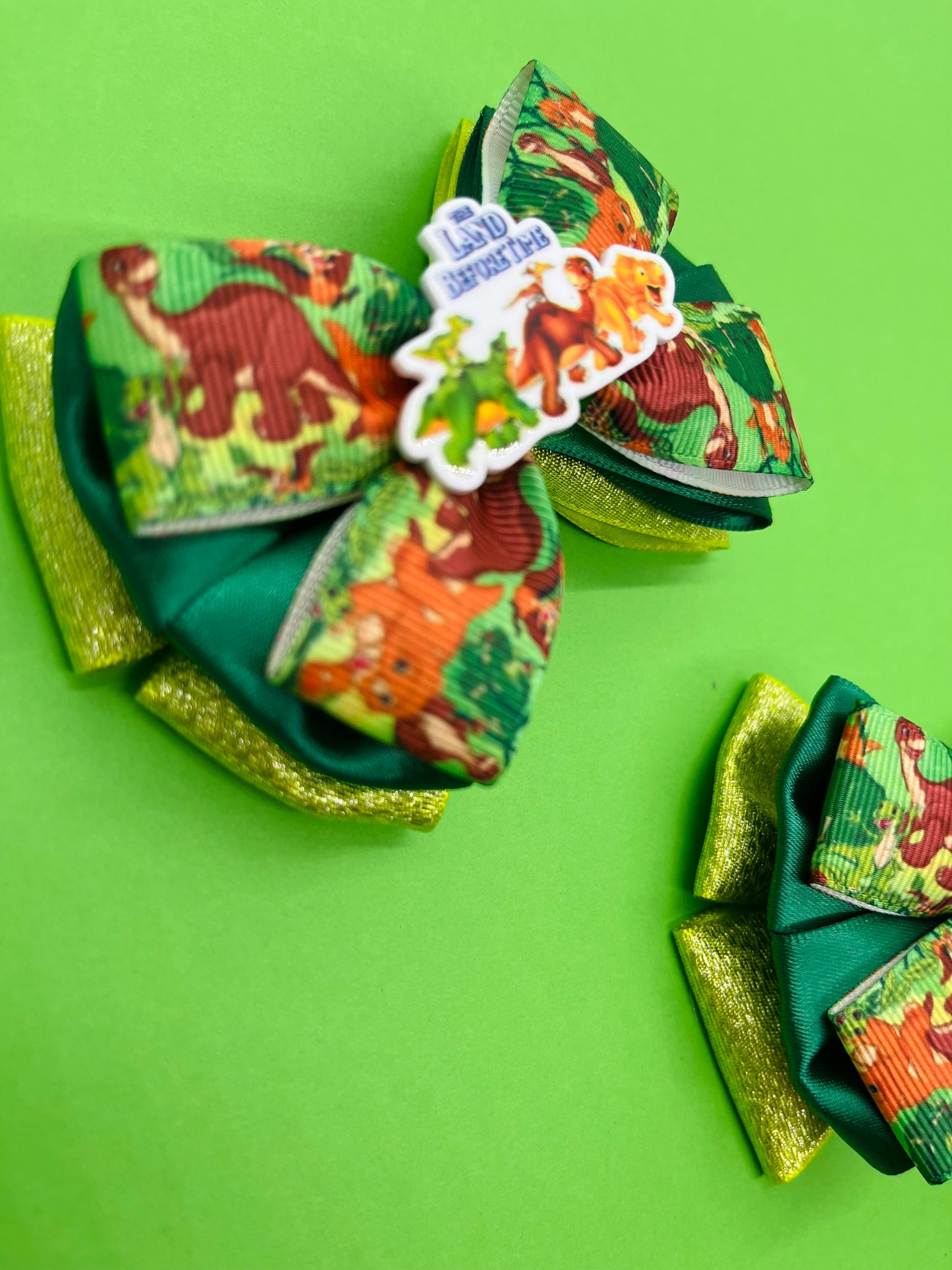 Dinosaur Inspired Hair Bow