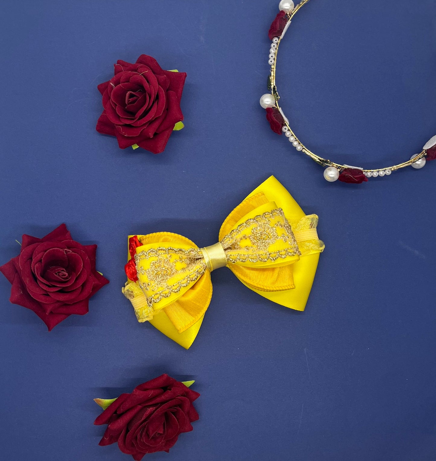 Rose Princess Inspired Hair Bow