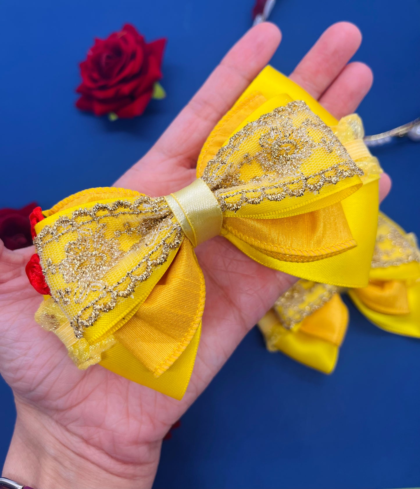Rose Princess Inspired Hair Bow