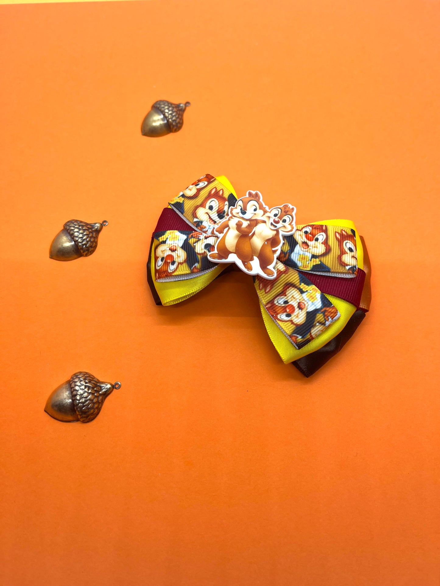Chipmunk Inspired Hair Bow