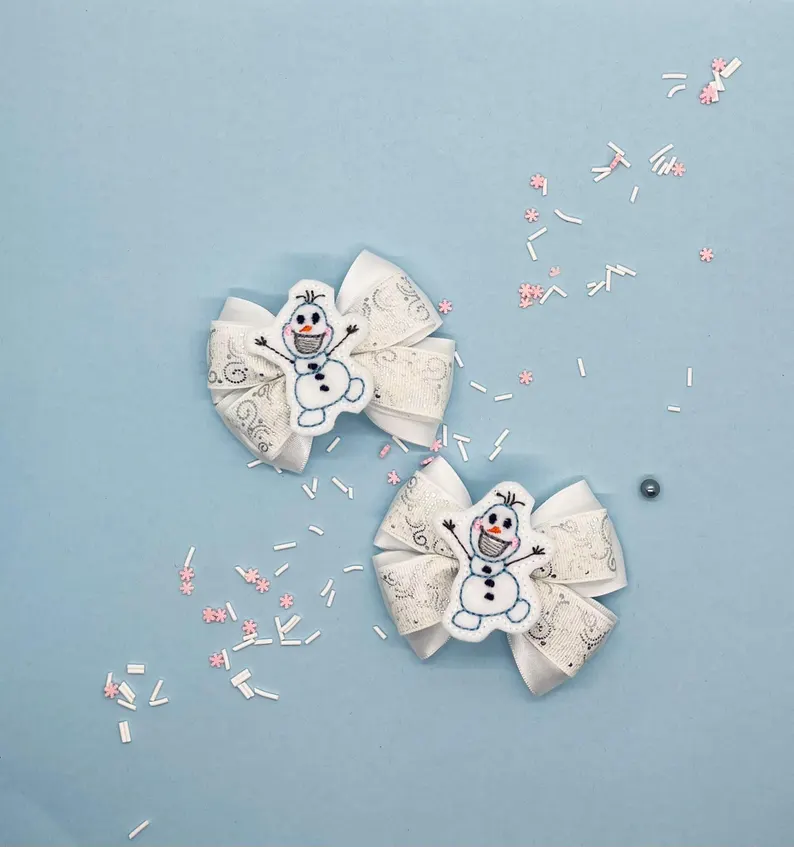Mini Snowman Inspired Bow
