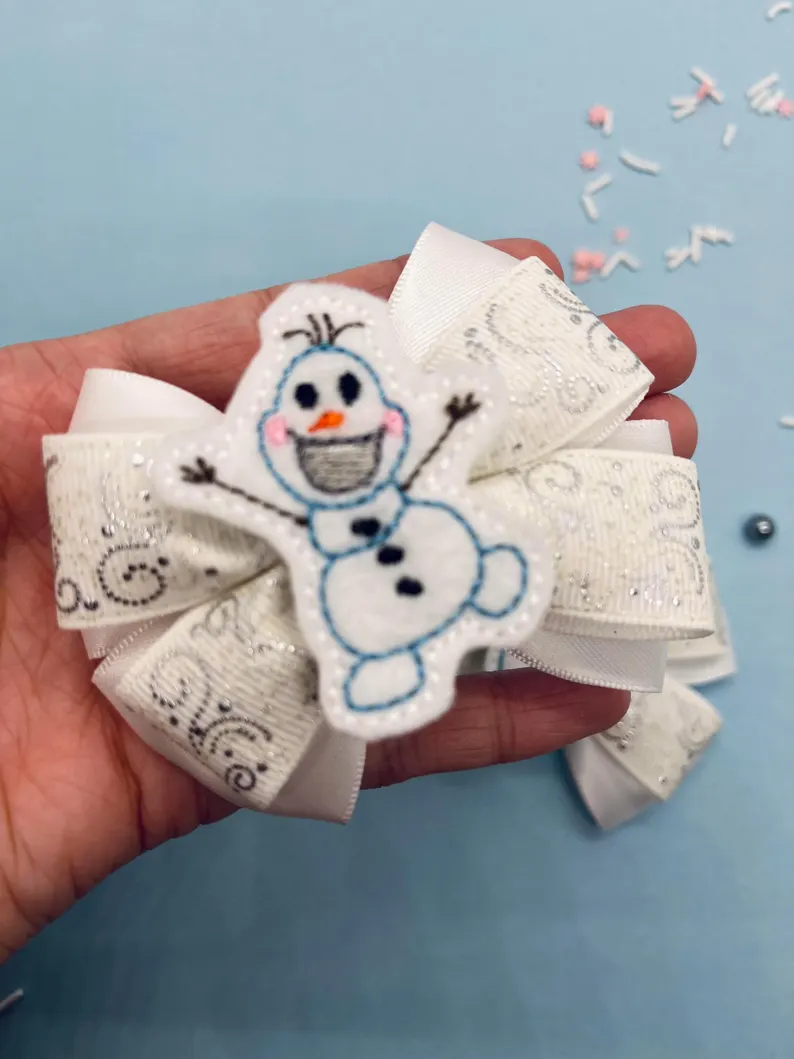 Mini Snowman Inspired Bow