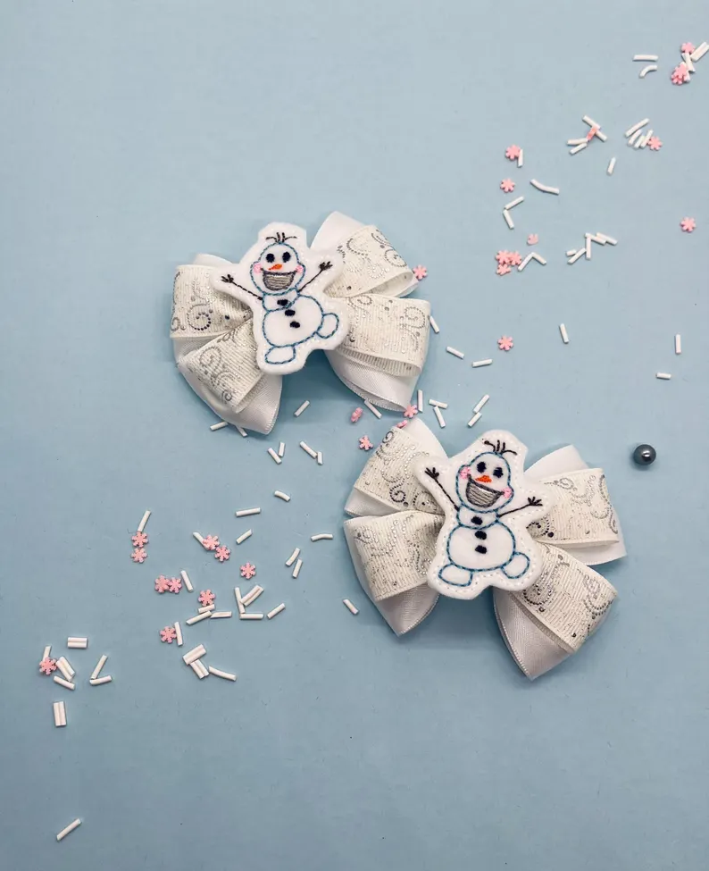 Mini Snowman Inspired Bow