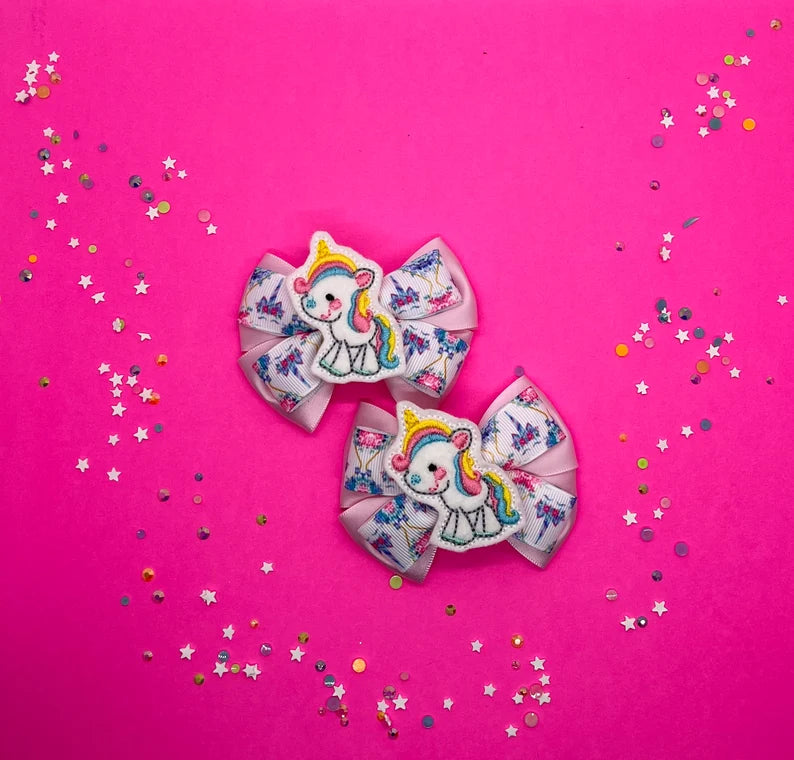 Mini Unicorn Inspired Bow
