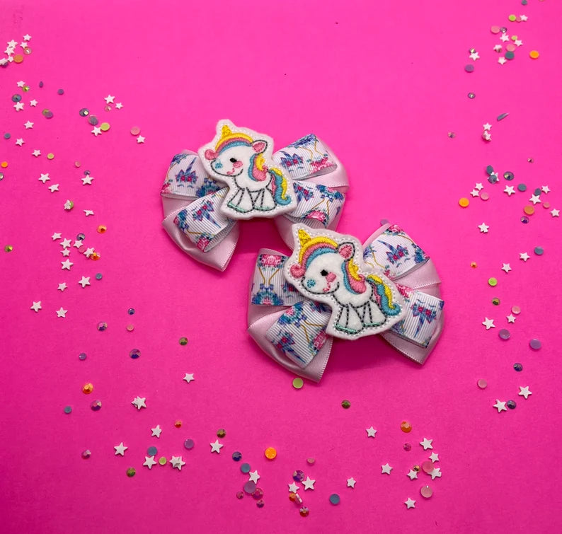 Mini Unicorn Inspired Bow