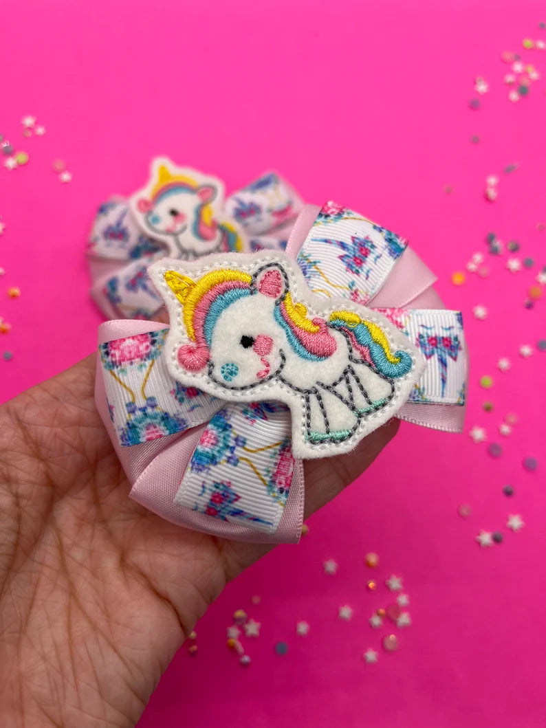 Mini Unicorn Inspired Bow