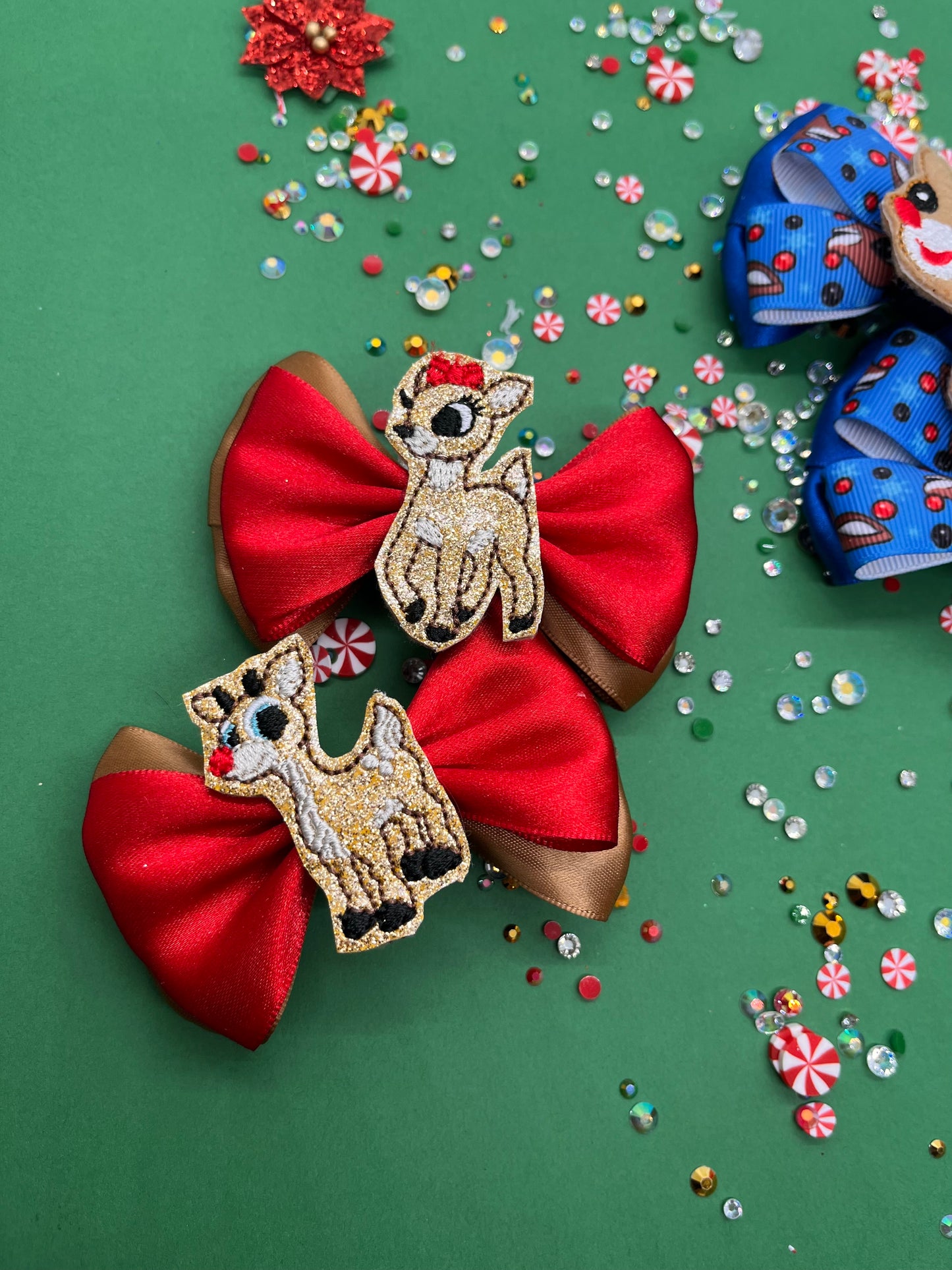 Mini Reindeer Inspired Bows