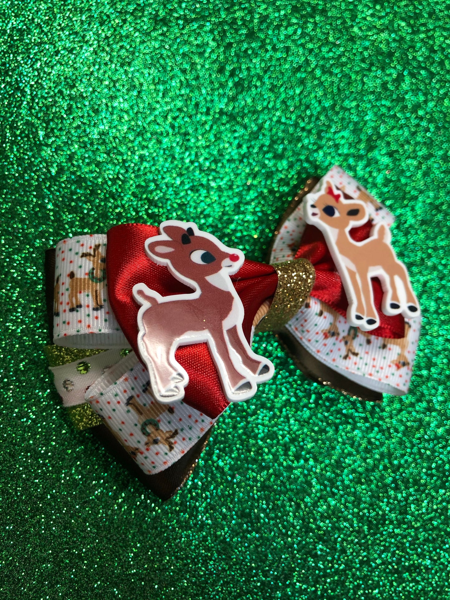 Double Reindeer Inspired Bow