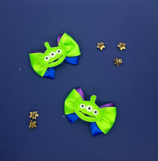 Mini Alien Inspired Hair Bow