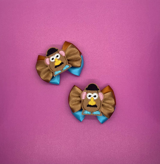 Mini Potato Inspired Hair Bow