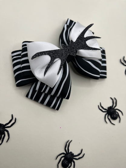 Skeleton Inspired Hair Bow