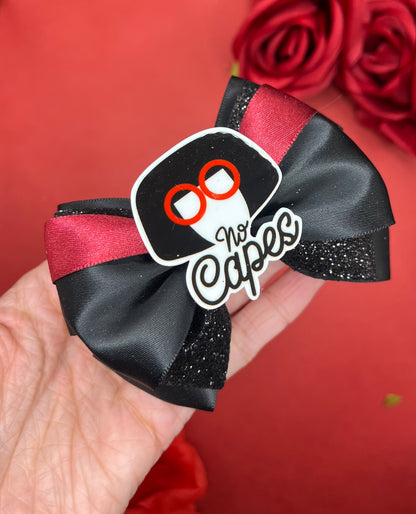 No Capes Inspired Hair Bow