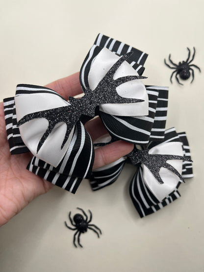 Skeleton Inspired Hair Bow