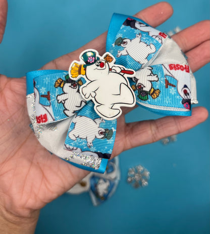 Snowman Inspired Bow