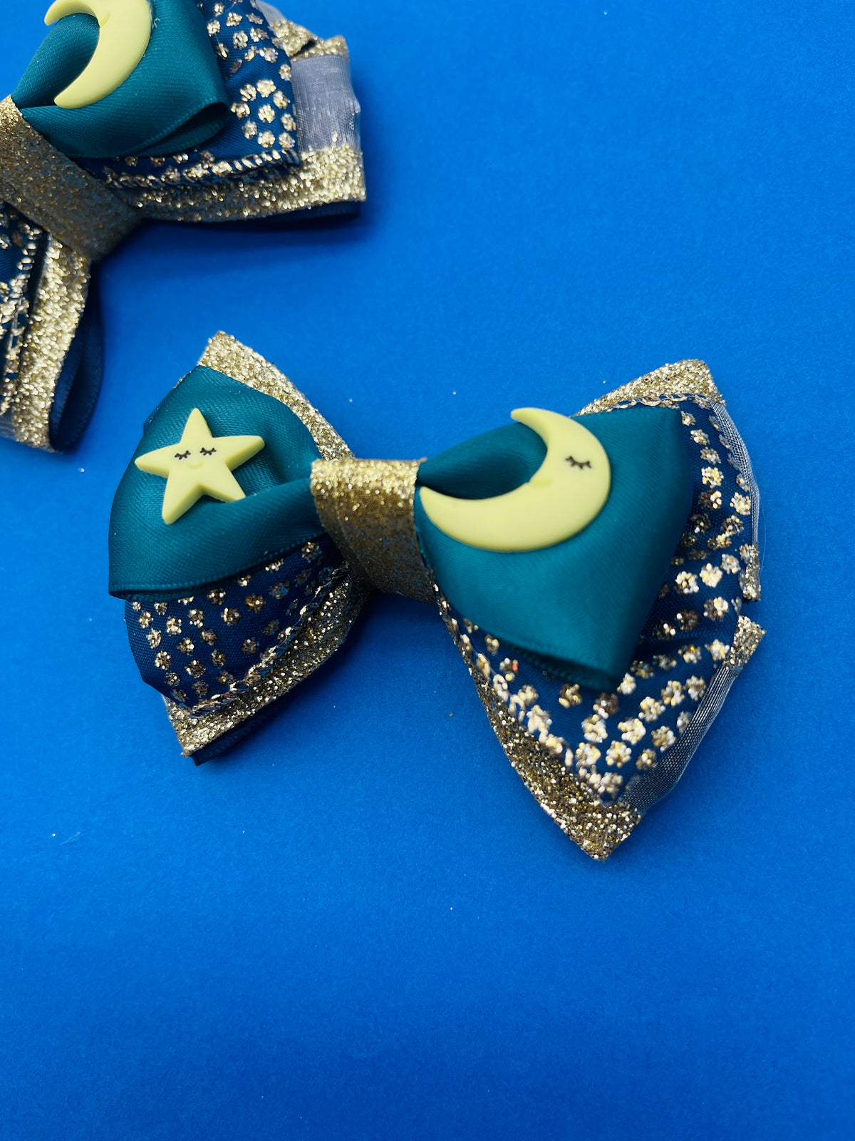 Moon and Stars Hair Bow