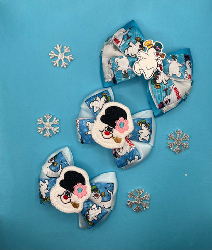 Snowman Inspired Bow