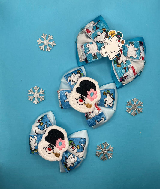 Snowman Inspired Bow
