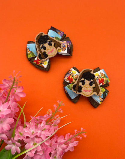 Mini Llama Inspired Hair Bow