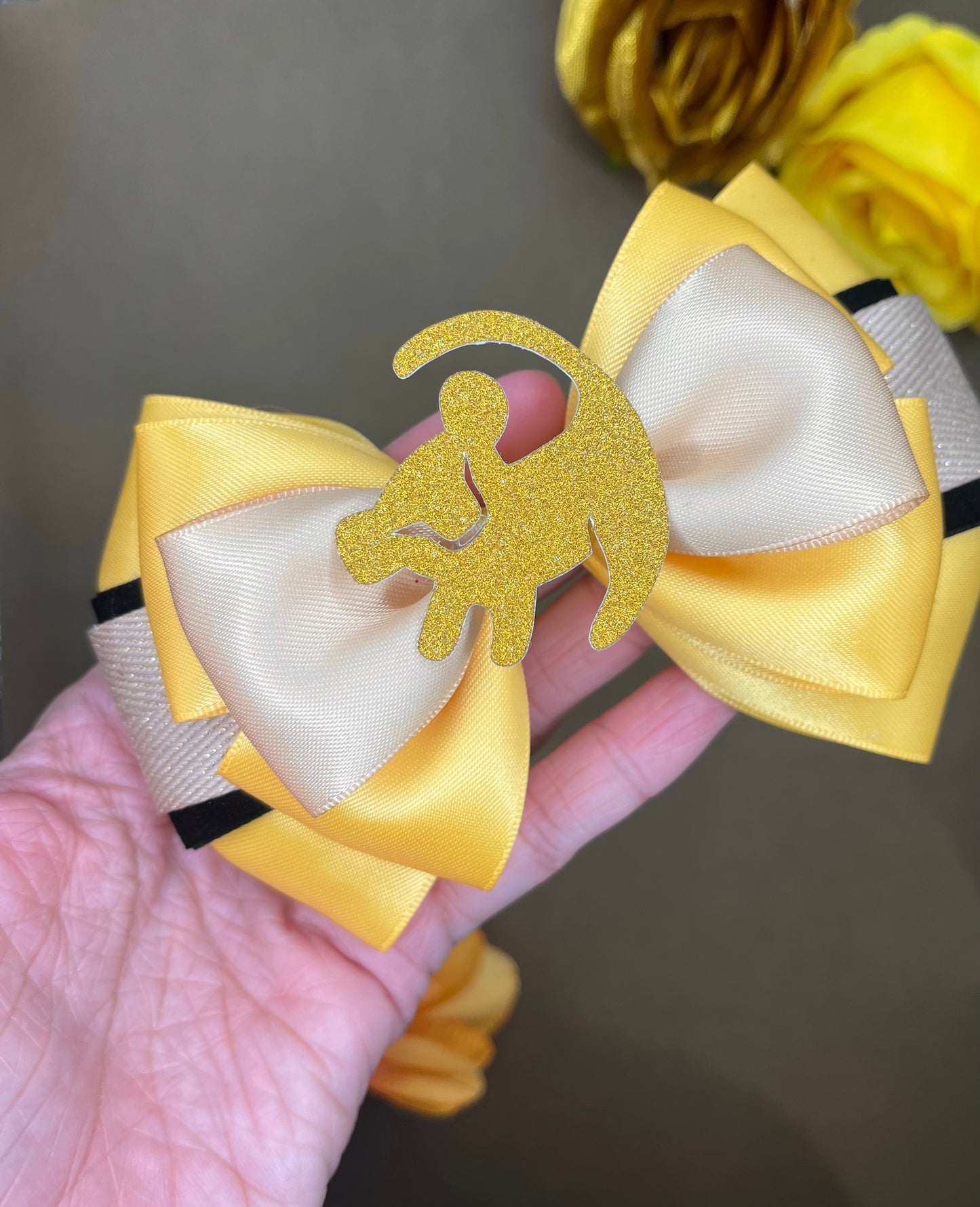 Lion Inspired Hair Bow