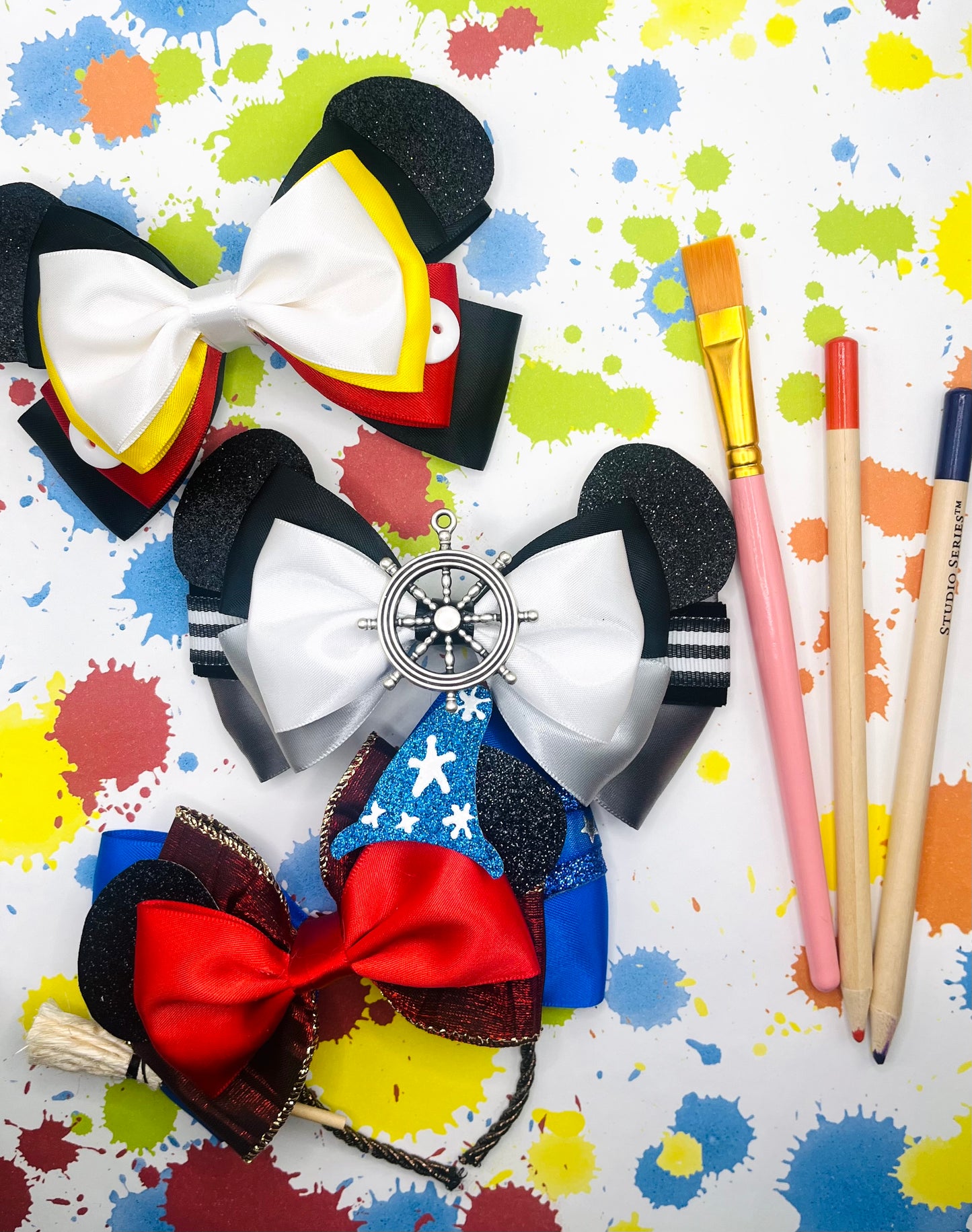 Mouse Inspired Hair Bows