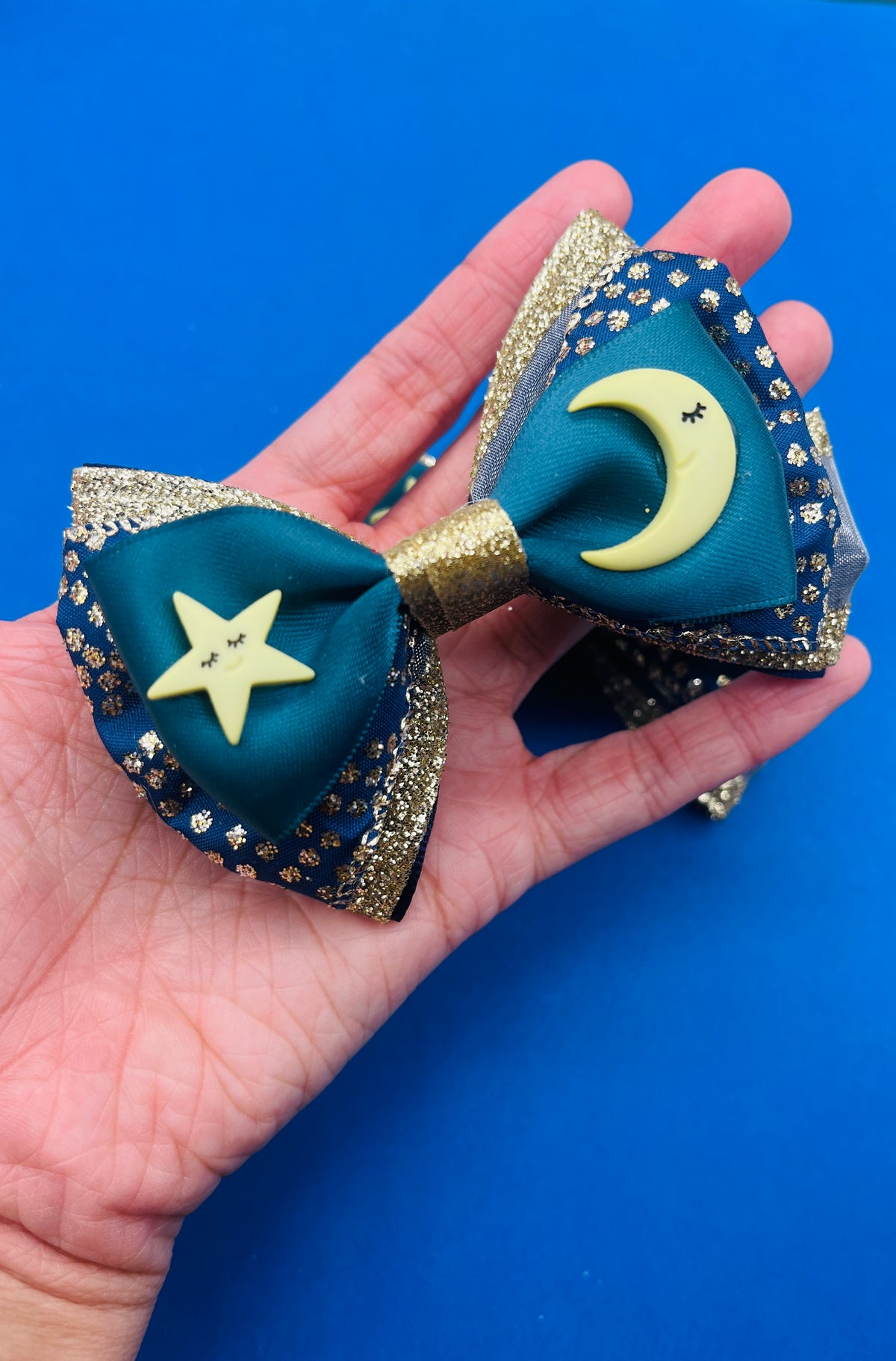 Moon and Stars Hair Bow