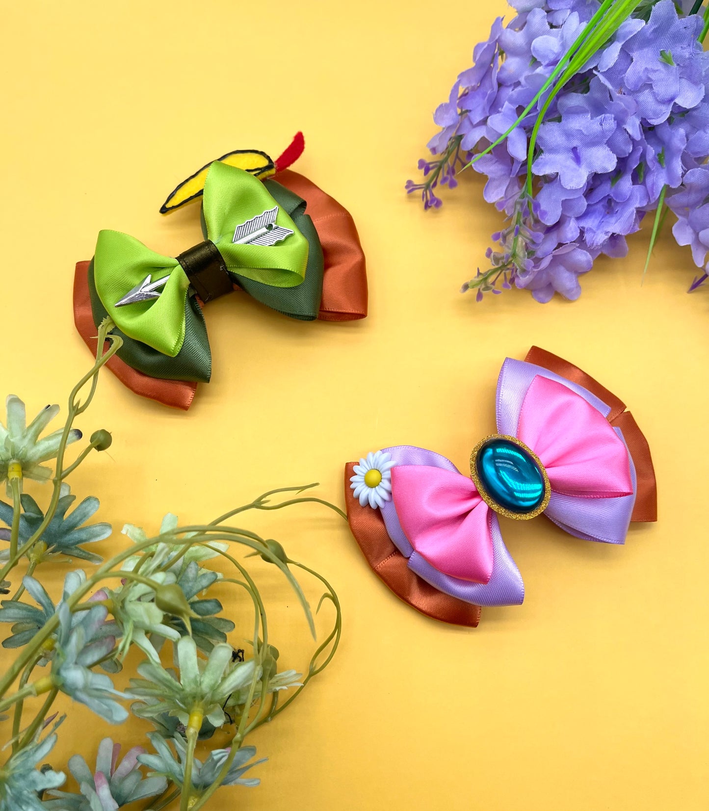 Fox and Maid Inspired Hair Bows