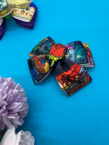 Rose Inspired Hair Bow