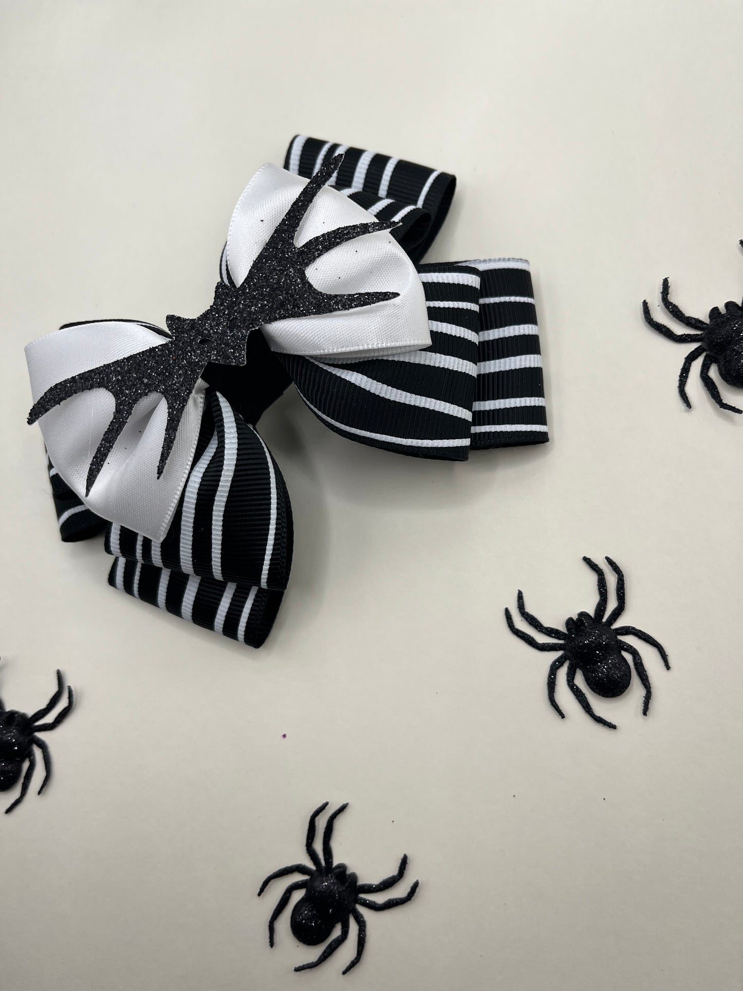 Skeleton Inspired Hair Bow