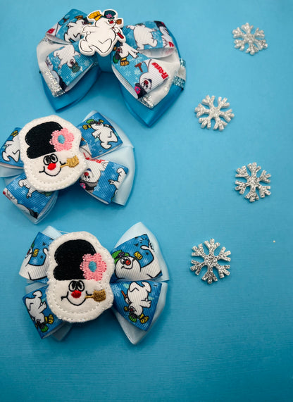Snowman Inspired Bow