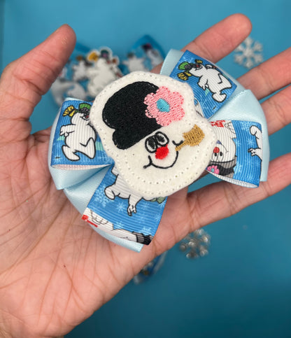 Snowman Inspired Bow
