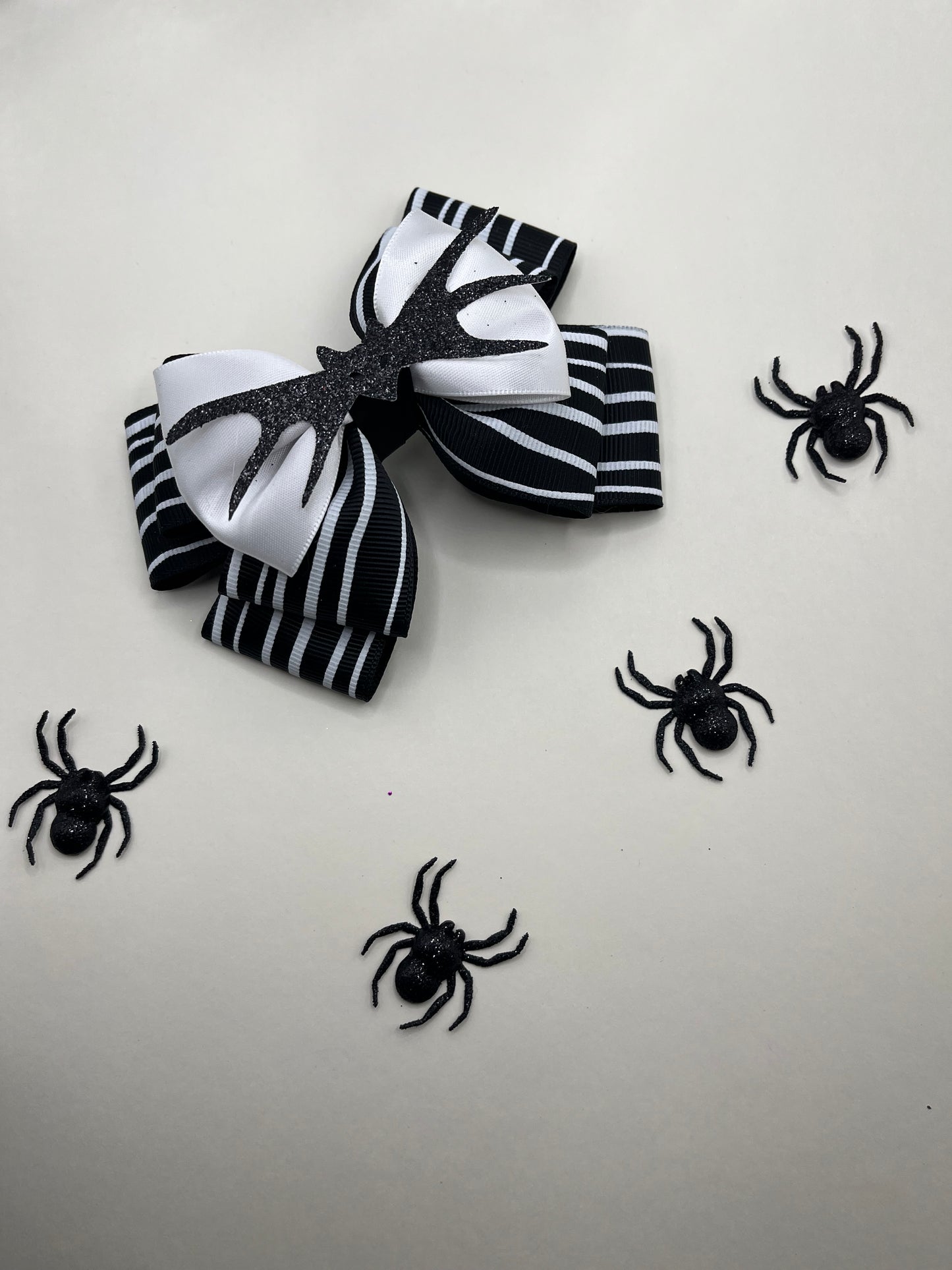Skeleton Inspired Hair Bow