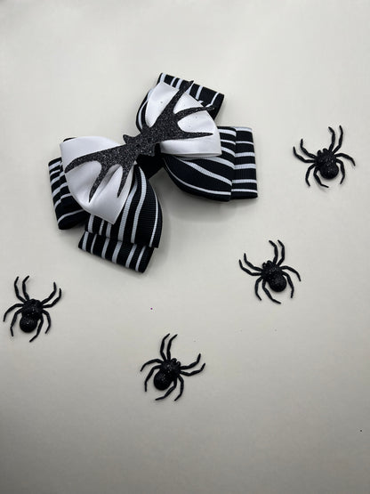Skeleton Inspired Hair Bow