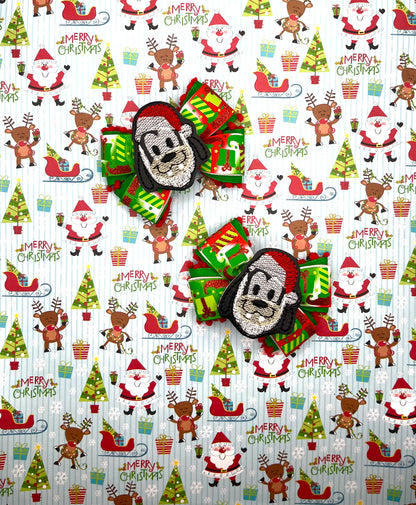 Mini Santa Inspired Hair Bow