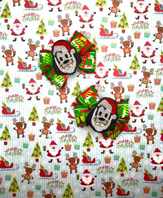 Mini Santa Inspired Hair Bow