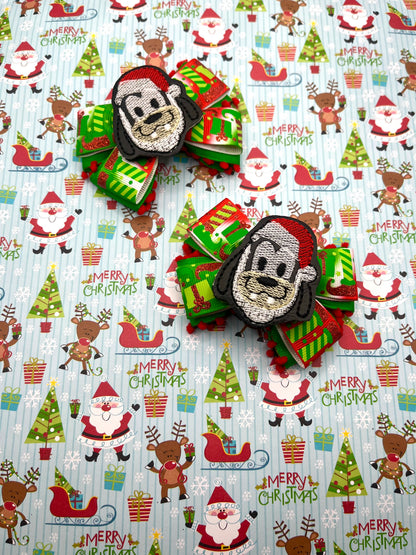 Mini Santa Inspired Hair Bow