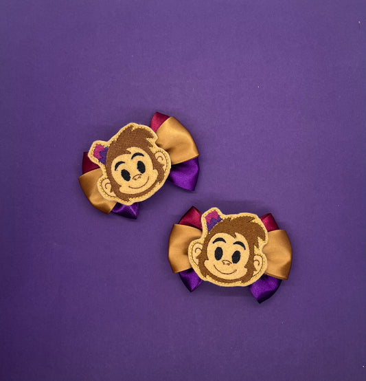 Mini Monkey Inspired Hair Bow