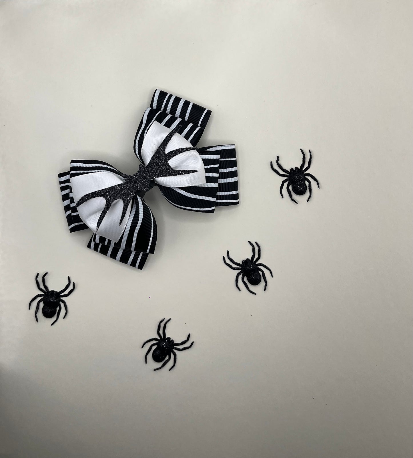 Skeleton Inspired Hair Bow