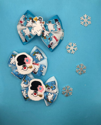 Snowman Inspired Bow