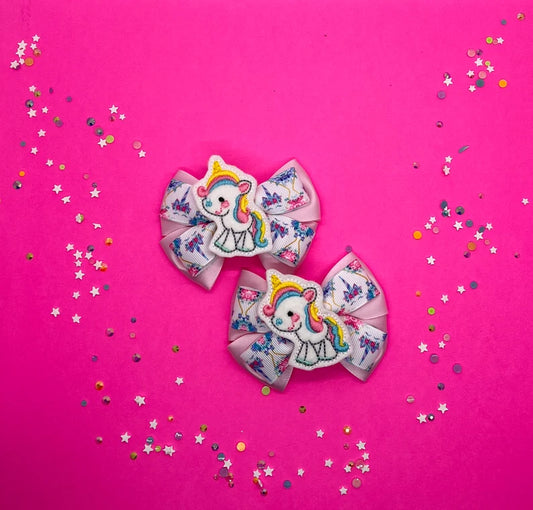 Mini Unicorn Inspired Bow