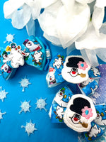 Snowman Inspired Bow
