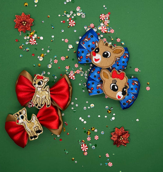 Mini Reindeer Inspired Bows