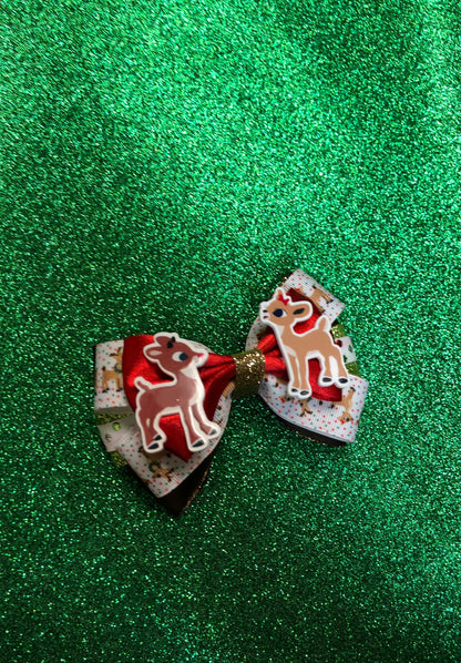 Double Reindeer Inspired Bow