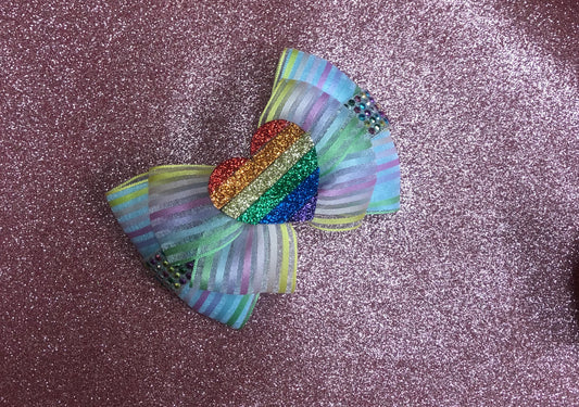 Pride Heart Inspired Bow